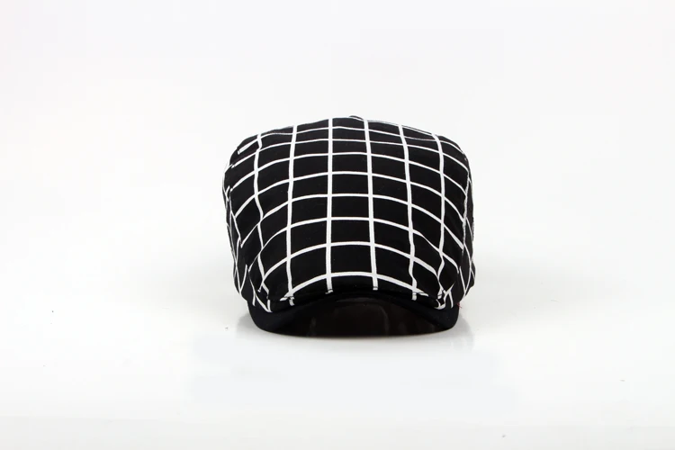 spring summer artist plaid berets hat gorras planas duckbill boina feminina flat sun hat vintage newsboy hat peaked cap bone men white beret men