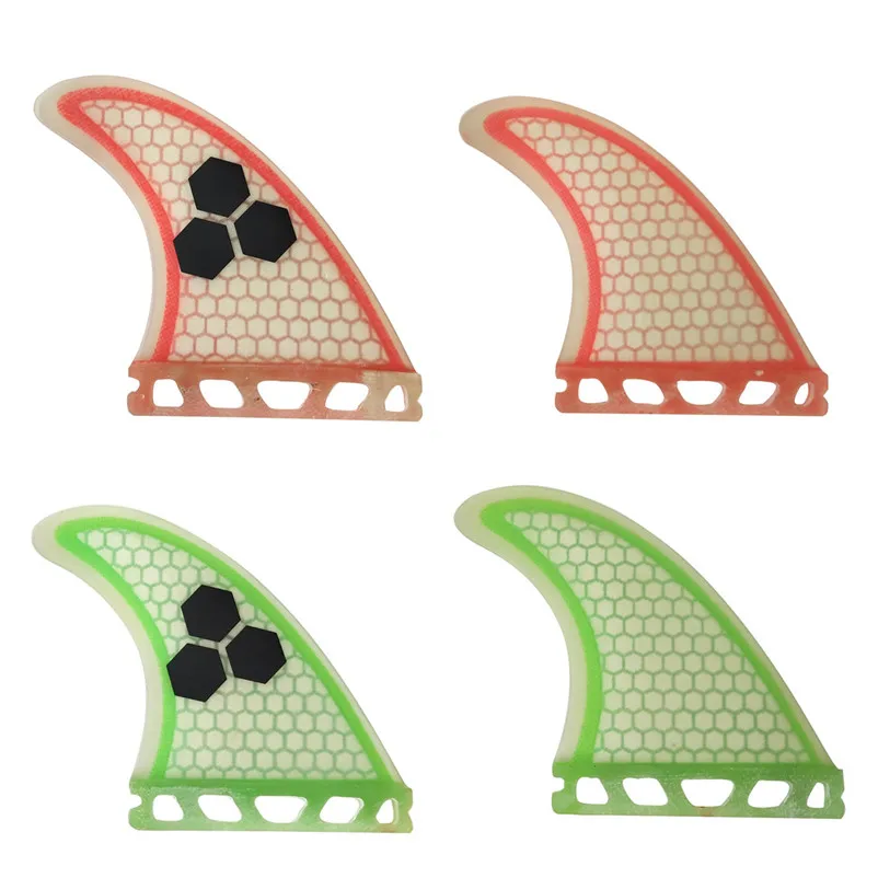 

Fins Light Red/Green Fibre Fin M Size Future Fins Surf Board Fins in Surfing
