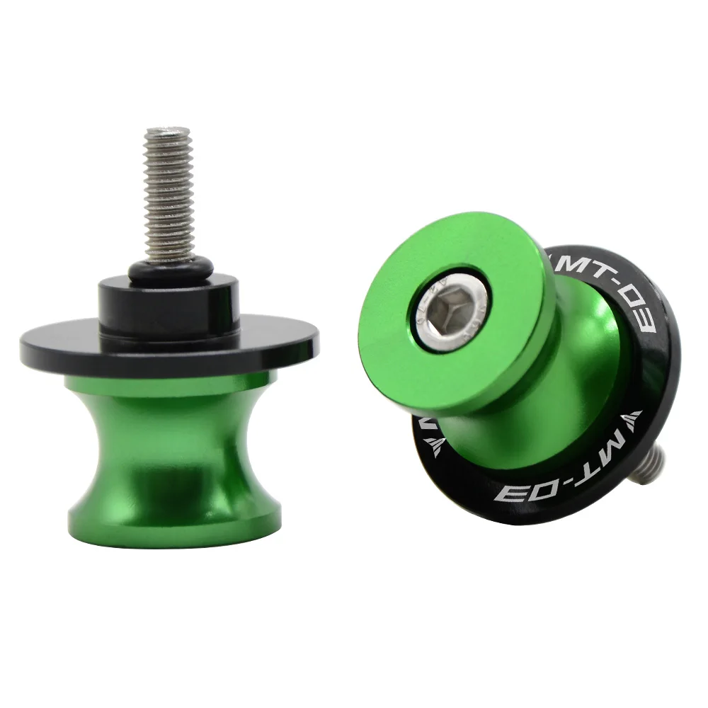 green 6mm Аксессуары для мотоциклов Запчасти для Yamaha MT-03 MT03 MT 03 2006- подвеска задней рамы ползунки 6/8/10 мм поворотники для трубных узлов ползунки - Цвет: green 6mm