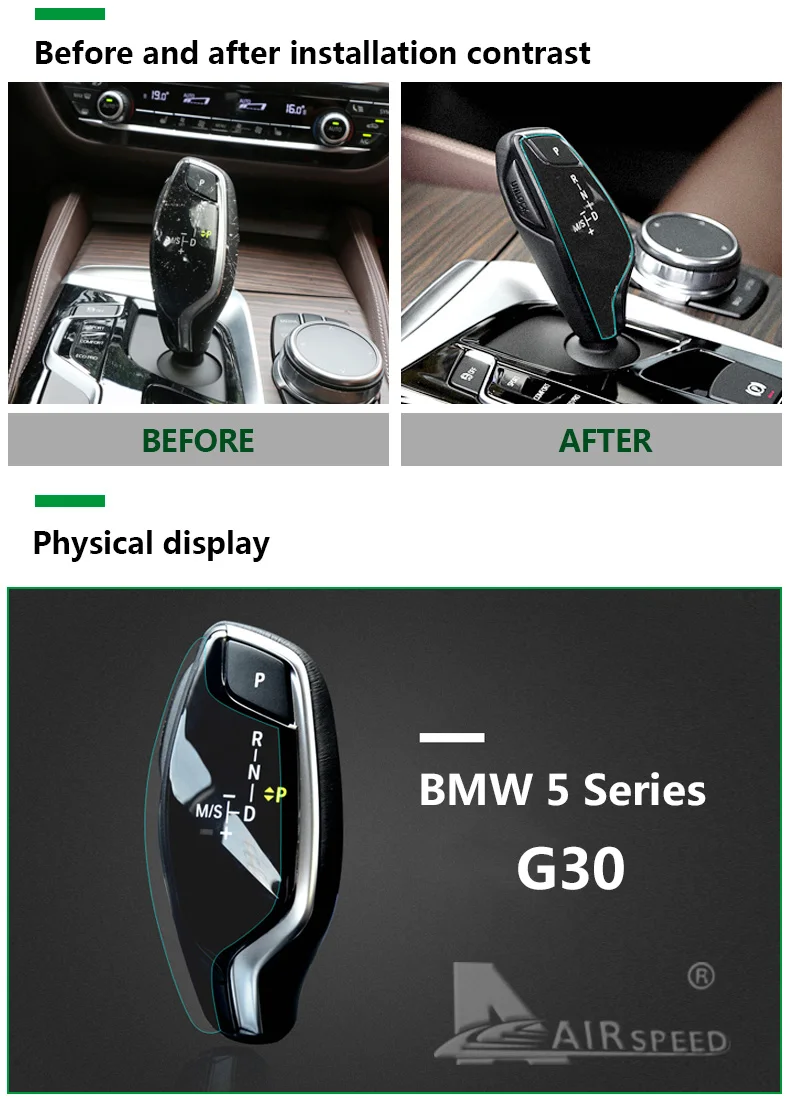  Car Gear Shift Knob Protective Film for BMW 5 Series G30 Scratch Resistant Coating Car Interior Accessories (2)