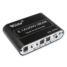 Wiistar 5.1 Audio Gear Decoder Digital to 5.1 CH Analog Surround Sound SPDIF Coaxial to RCA USB Support AC3/DTS Dolby цена Wiistar 5.1 Audio Gear Decoder Digital to 5.1 CH Analog Surround Sound SPDIF Coaxial to RCA USB Support AC3/DTS Dolby цены онлайн