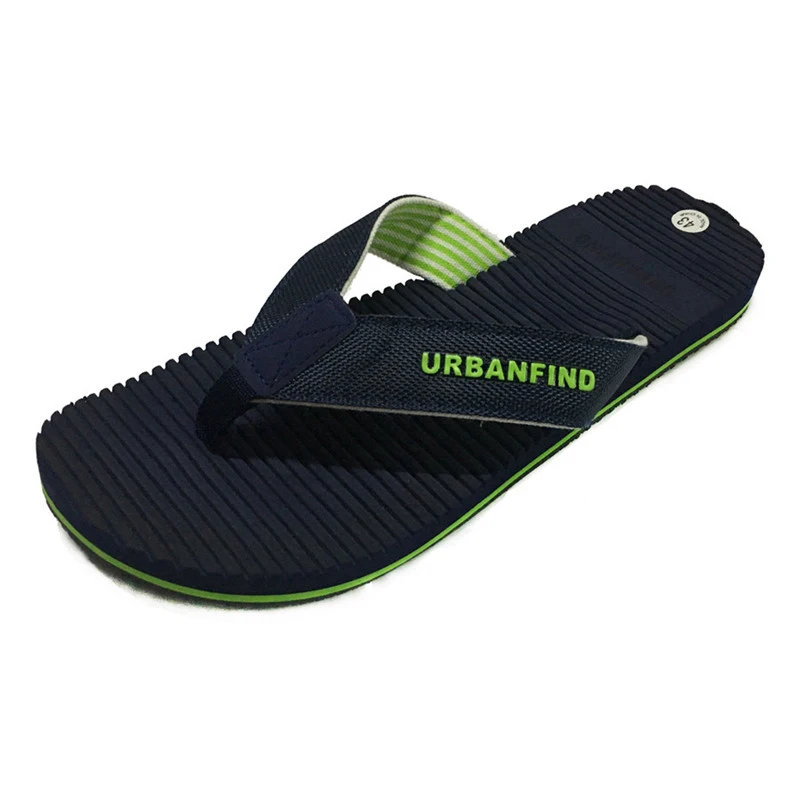 

Breathable Light Men Casual Summer Slippers Big Size 41-46 Man Leisure Flip Flops For Beach / Home Blue Brown