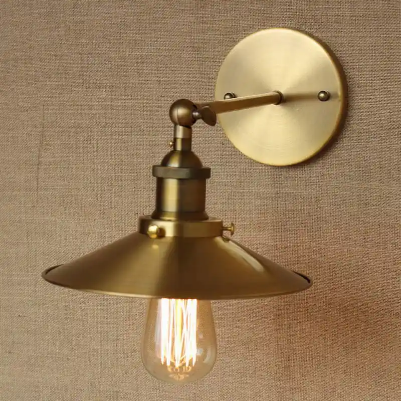 Loft Antique Gold Metal Industrial Style Adjust Led E27 Wall Lamp For Workroom Bathroom Vanity Lights Lamp Aviation Lamp Fabriclamps France Aliexpress