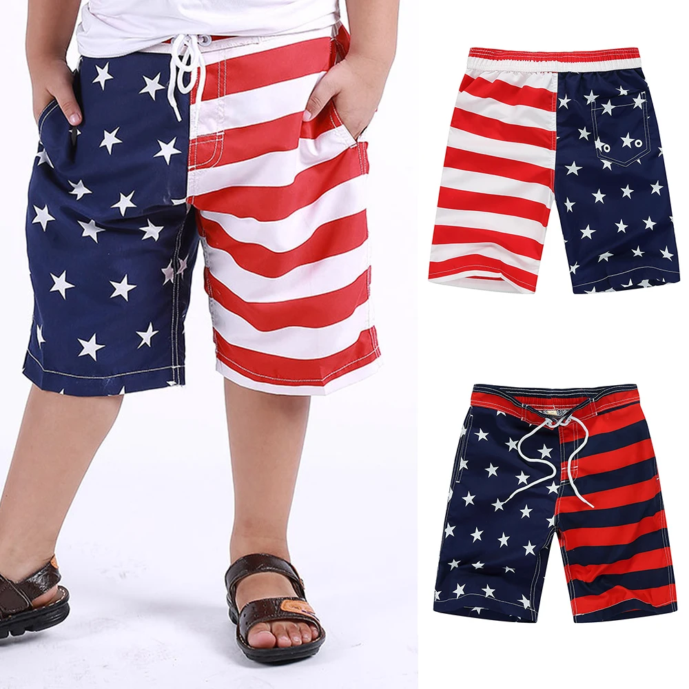 baby boy flag swim trunks