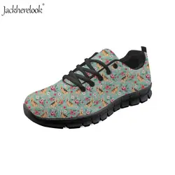 Jackherelook пособия по немецкому языку Shepherd с цветочным принтом для женщин кроссовки дышащая сетка спортивная обувь для дамы открытый Free Run