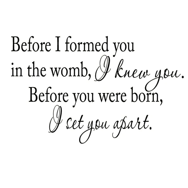 Before I Formed You Pvc Wall Art Religious Home Decor Before I Formed You Pvc Wall Art Religious Home Decor Scripture Nursery Decals