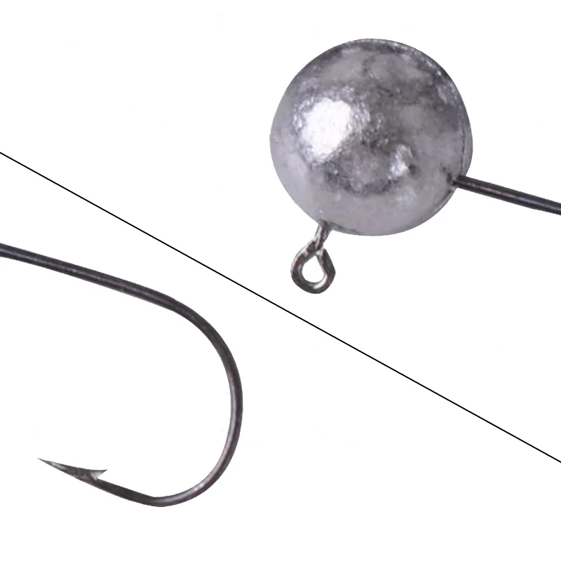 Crank Jig head hook 5pcs 3.3g 2cm fishing hook lead head Jig lure hard bait soft worm jig hook for fishing Tackle accessories