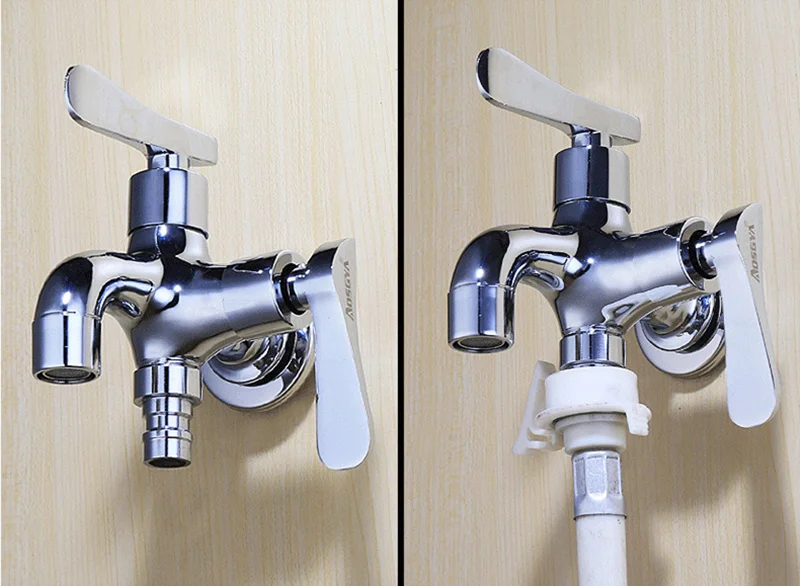 Кран для мытья сада с двойным выходом воды латунный кран ванной комнаты биде