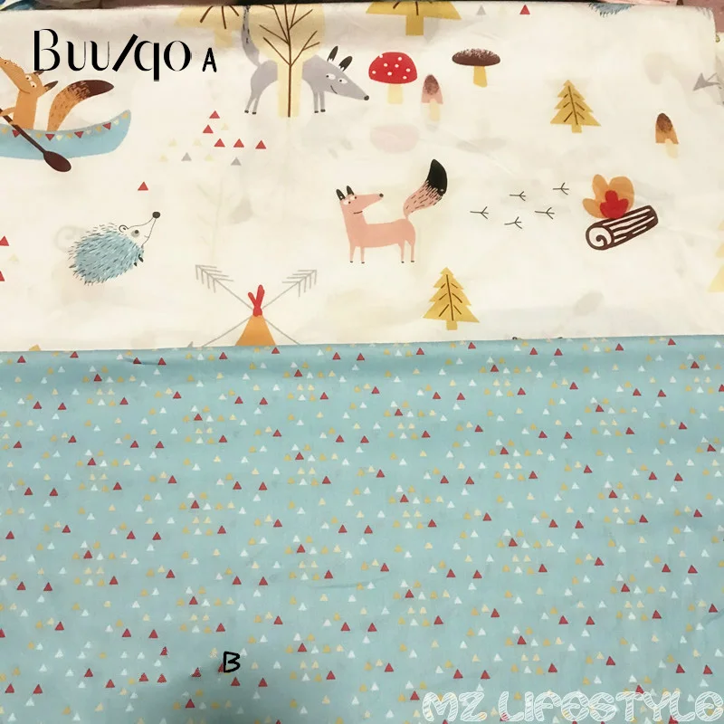 

Buulqo New Cartoon meter fabric Cotton Fabric quilting Baby Cloth Kids bedding patchwork tissue home Textile Sewing fabric