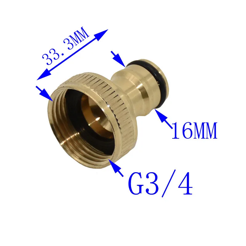 Wxrwxy женский 3/4 латунь разъем латунь быстрый разъем 3/4 резьбовой переходник для крана водяной пистолет адаптер соединение 2 шт