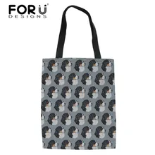 FORUDESIGNS/льняные сумки-шопперы для женщин Бернская горная собака хозяйственная сумка с рисунком женские сумки с ручкой сверху для женщин сумка для покупок