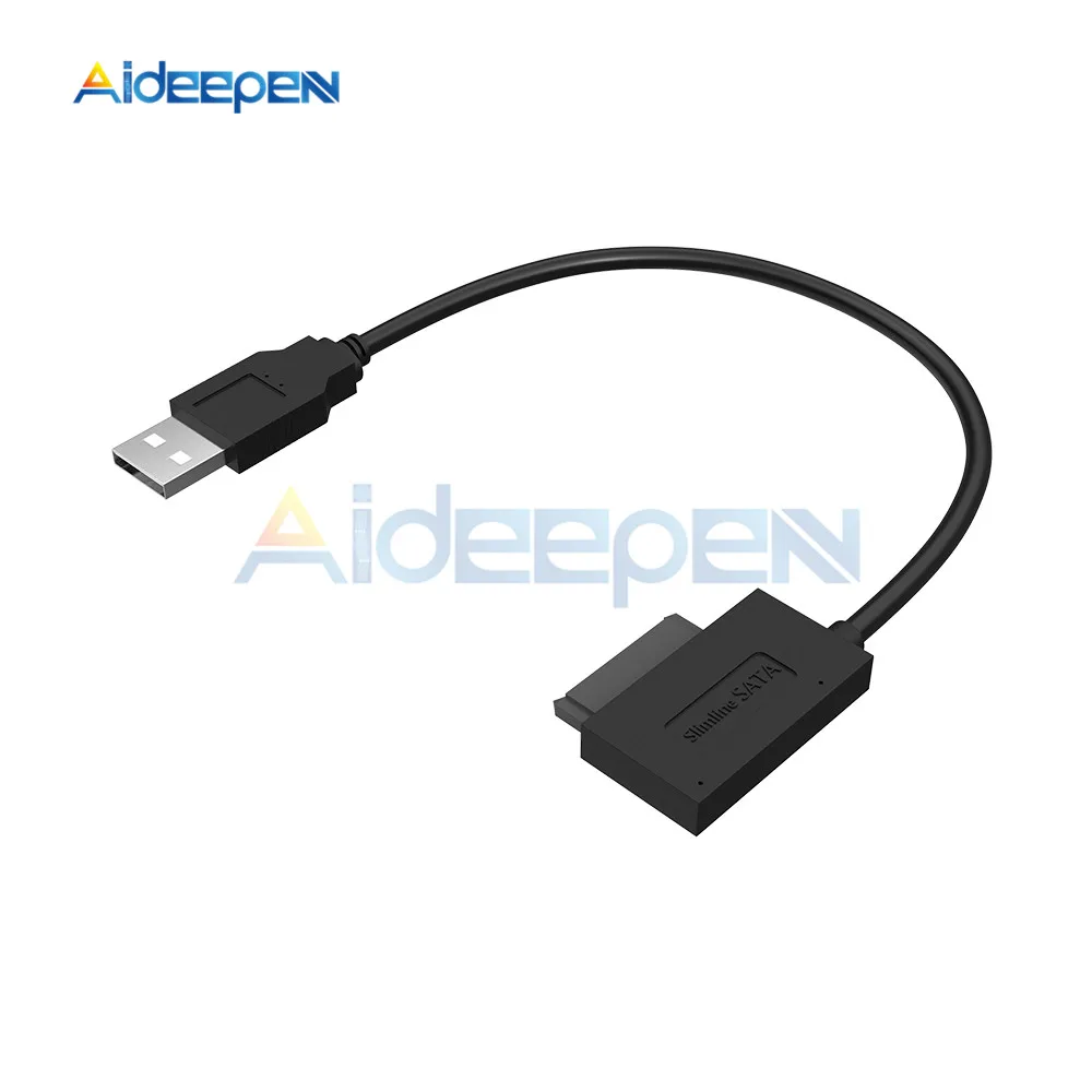 USB 2,0 к Mini SATA 7 + 6 13Pin адаптер конвертер кабель для ноутбука CD/DVD rom Slimline кабель привода