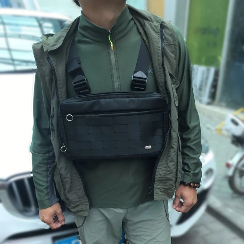 

Hot Fashion Alyx Chest Rig Hip Hop Streetwear Functional Tactical Chest Bag Cross Shoulder Bag Kanye West Waist Packs for Men
