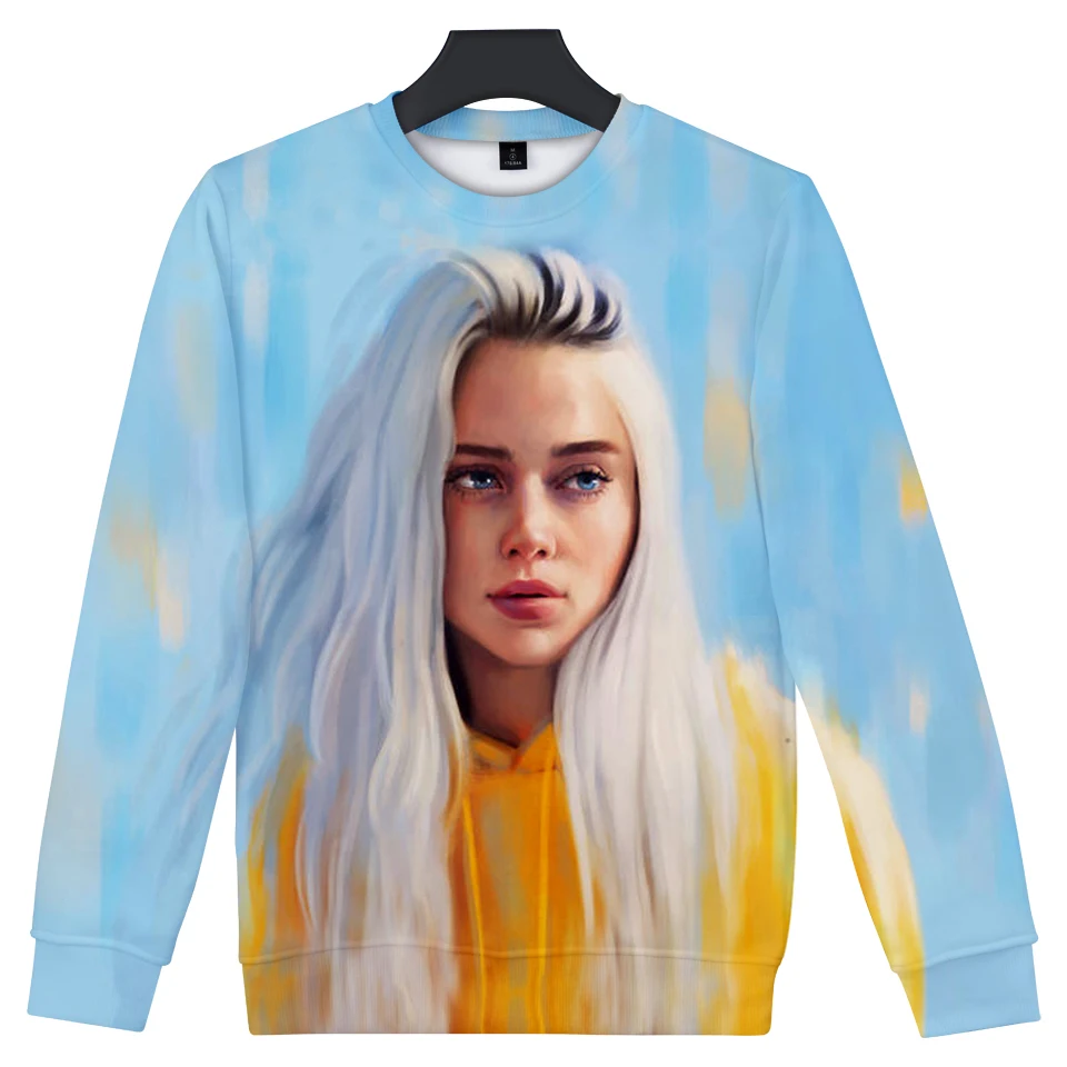  2019 3D Billie Eilish Print Women/men Clothes 2019 Hot Sale Casual Harajuku Cool summer Hoodies Swe