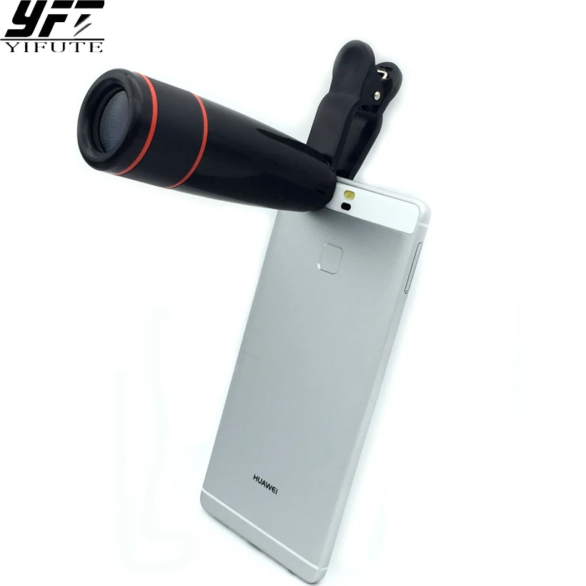 YIFUTE For iPhone Samsung Huawei Mobile 12x telephoto lens Zoom Phone Lens Telescope Camera Clip Universal Mobile Phone Lens