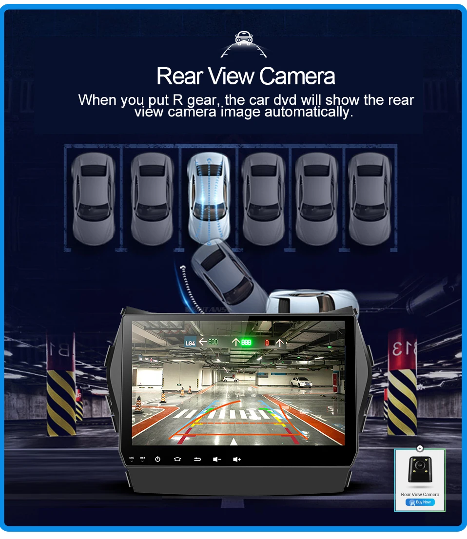 Sale Android 9.0 car dvd for Hyundai Santa Fe/ ix45 2013 2014 with 2+32G radio stereo gps navigation 2 din car stereo media player 7
