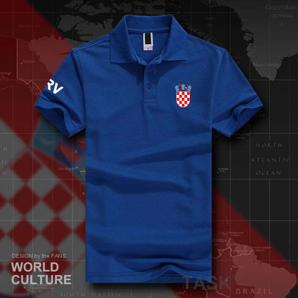 Хорватия Hrvatska хорватские HRV Croats рубашки поло для мужчин с коротким рукавом белые