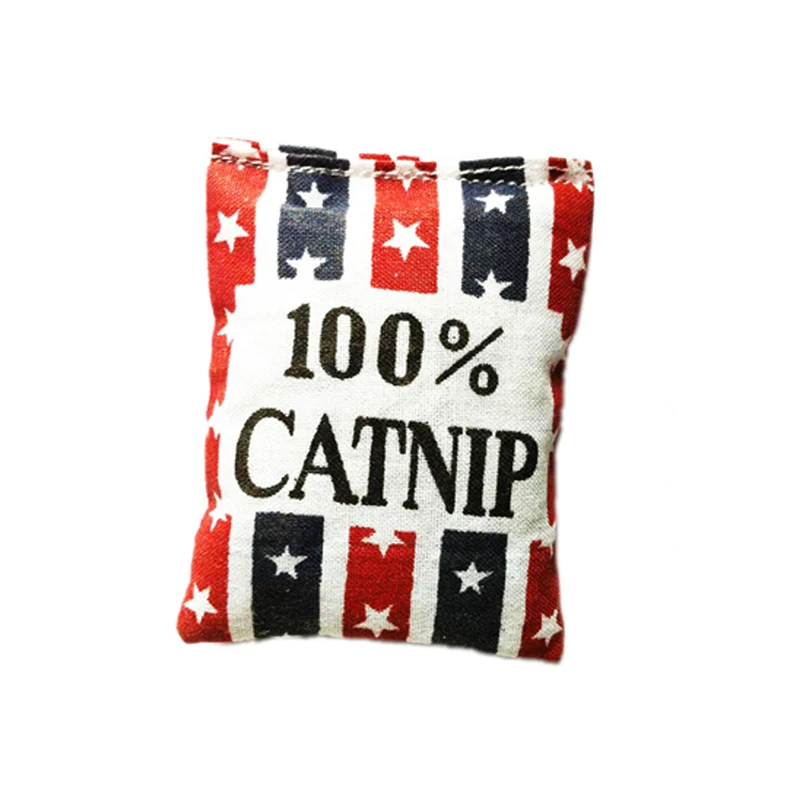 100 Linen Catnip Bag Cat Toy Kitty Kitten Toys Cat Mint Color Randomly