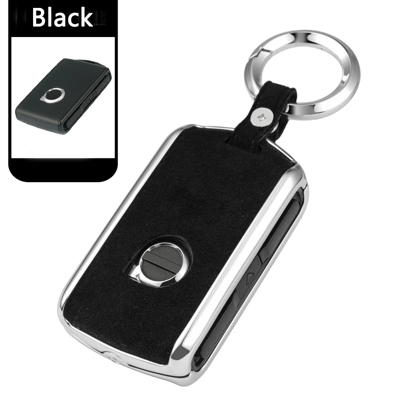 

Car Key Cover Key Case Leather Car Remote Control Cover for Volvo XC60 XC40 XC90 S90 V90 2015-2018 Car Key Chain Key Fob