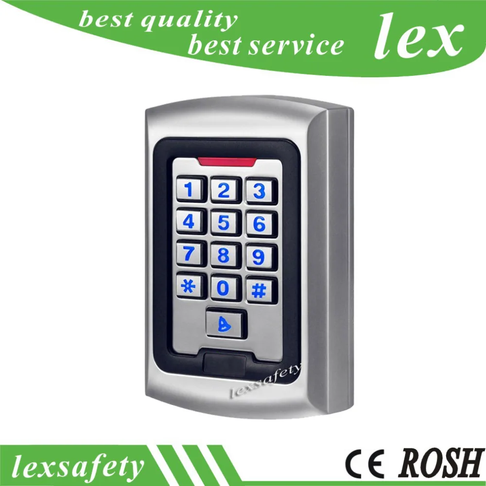 

Zinc Alloy low frequency reader Card reader Rfid 125khz Access card reader Door bell,metal cipher card reader keyboard+2 keyfobs