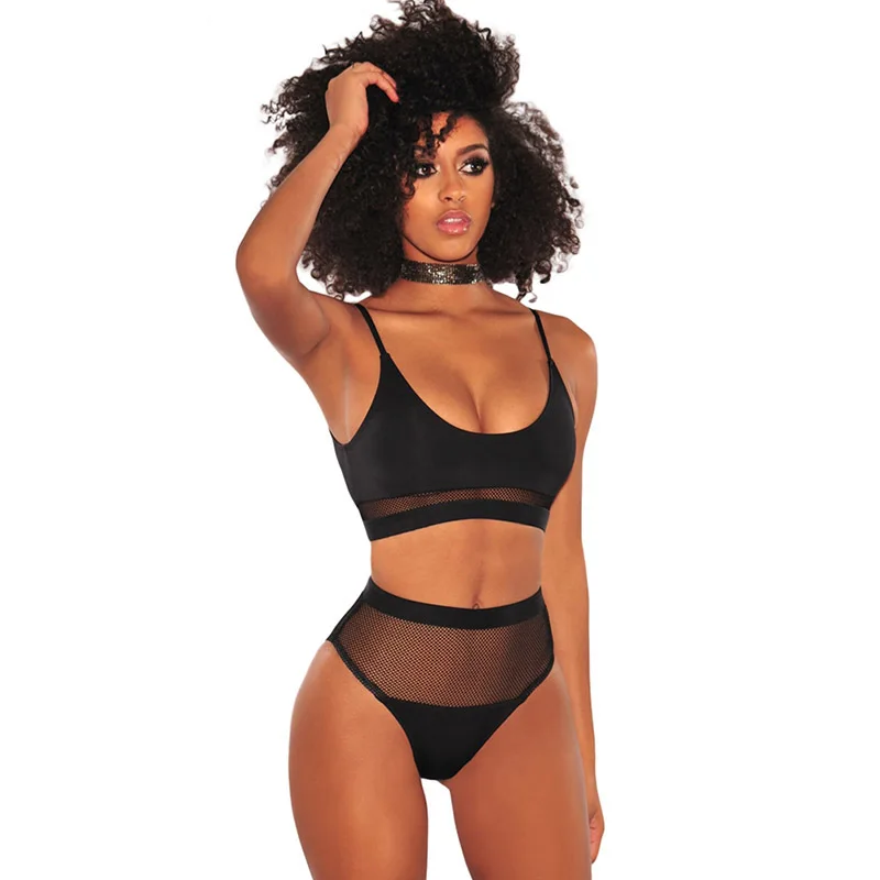 Sexy Black Bikini set Women High waist Swimsuit 2019 Bathing
