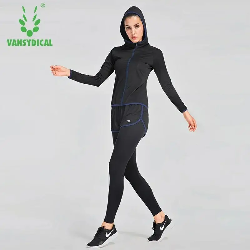 Vansydical 2018 спортивные костюмы для женщин набор фитнеса и йоги спортивная одежда