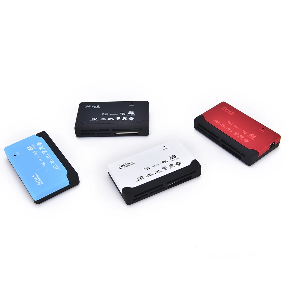 JETTING All in One Memory Card Reader USB External SD SDHC Mini Micro M2 MMC XD CF 4 Colors 6.9 X 4 X 1.2cm