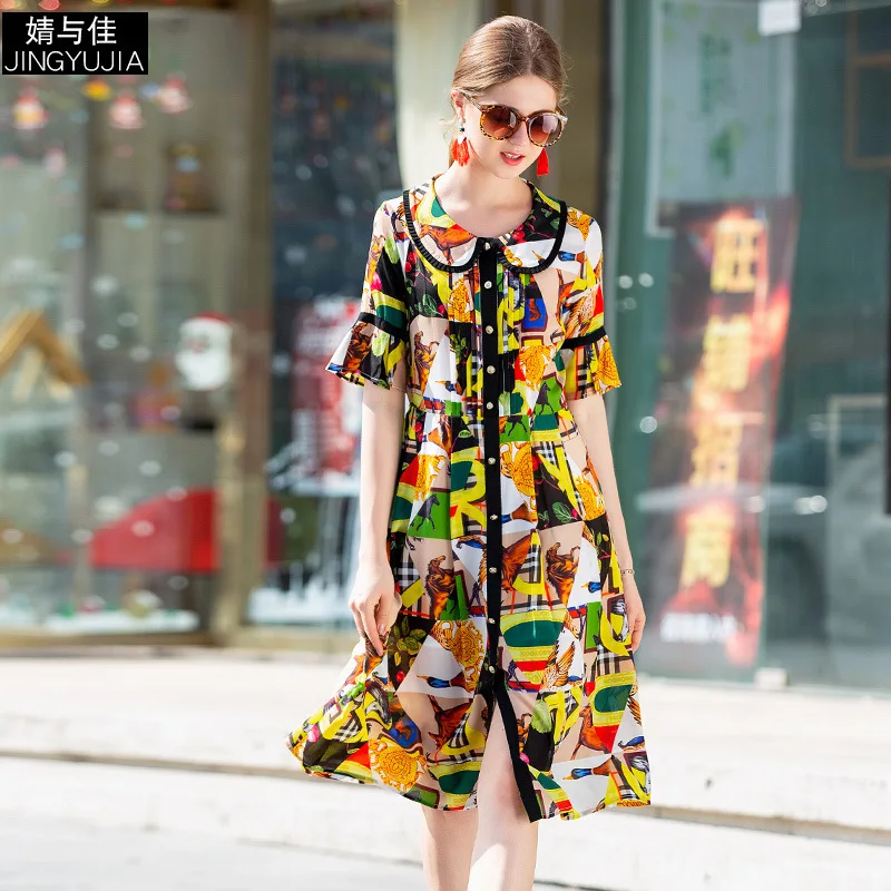 Bloemen zijde shirt jurk lange rockabilly plus size maxi party bohemian strand sexy vrouwen zomer jurken robe 2019 Seaside Vakantie Bloemen zijde shirt jurk lange rockabilly plus size maxi party bohemian strand sexy vrouwen zomer jurken robe 2019 Seaside Vakantie