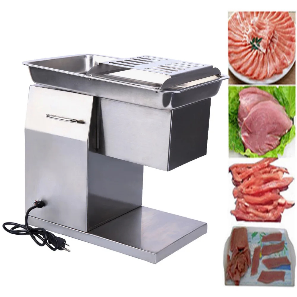 

550W Home Electric Stainless Steel Meat Cutting Machine Meat Cutter Slicer Dicer 250KG Output