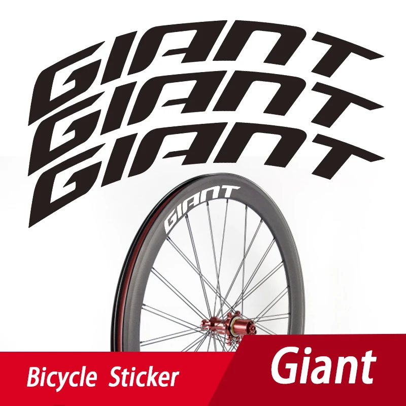 12pcs logo 700c road bicycle carbon wheelset sticker 30/38/40/50/55/60/80/88mm brand road bicycle wheels sticker for Giant
