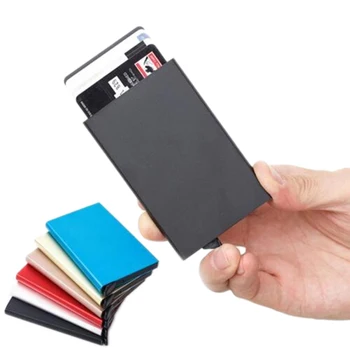 

Aluminium Alloy Anti Rfid Blocking Bank Card Holder ID Bank Card Case Rfid Protection Metal Credit Card Holder