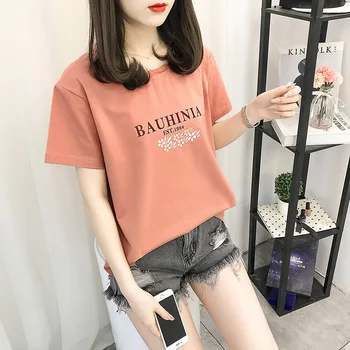 

Female Cotton Tshirts Summer Women Loose T-Shirt Ladies Fashion Letter Printed Tshirt Casual Tops Tee Harajuku Vintage Shirt