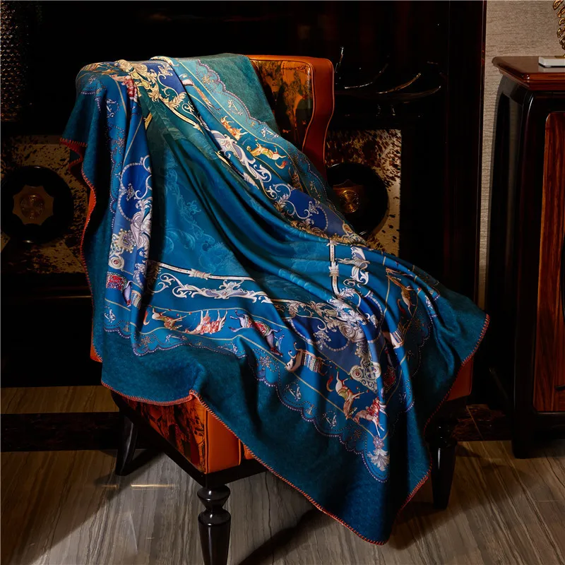 Брендовое шерстяное одеяло, утяжеленное клетчатое украшение для дома, зимнее вязаное шерстяное одеяло, Флисовое одеяло для взрослых, для путешествий, офиса