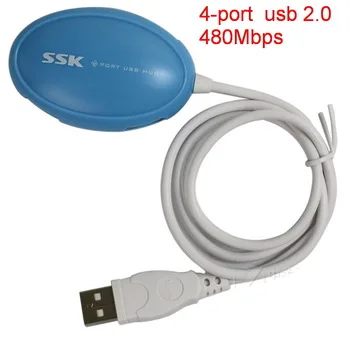 Original 4-ports usb 2.0 hub micro  with power  splitter Micro splitter multi port  speed 4 puertos agestar portas switch hab