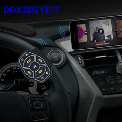 Doxingye Беспроводной Bluetooth мотоциклетные рулевого колеса автомобиля Дистанционное управление медиа-кнопки музыка Камера для iphone7 Samsung Huawei
