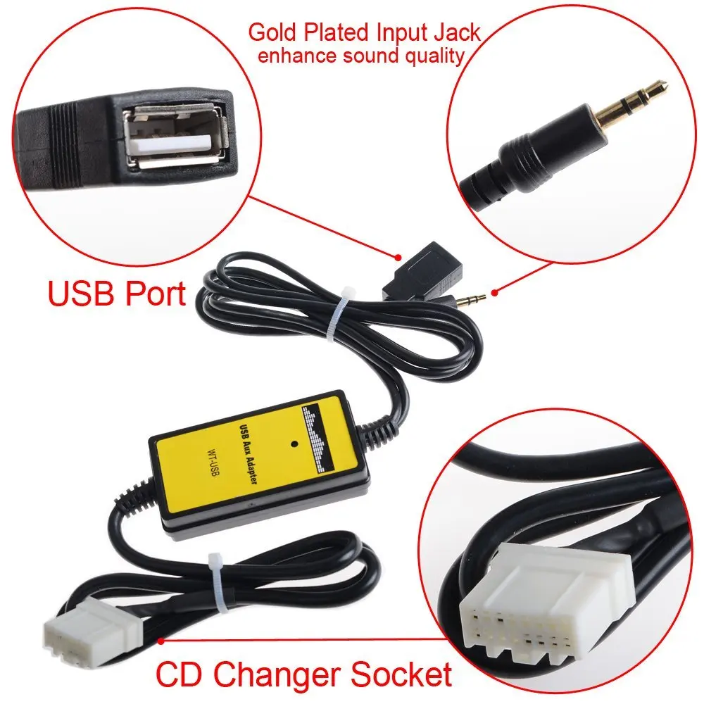 Автомобильный USB AUX аудио Mp3 адаптер CD Changer для 2006 2009 Mazda 5 (без развлекательной