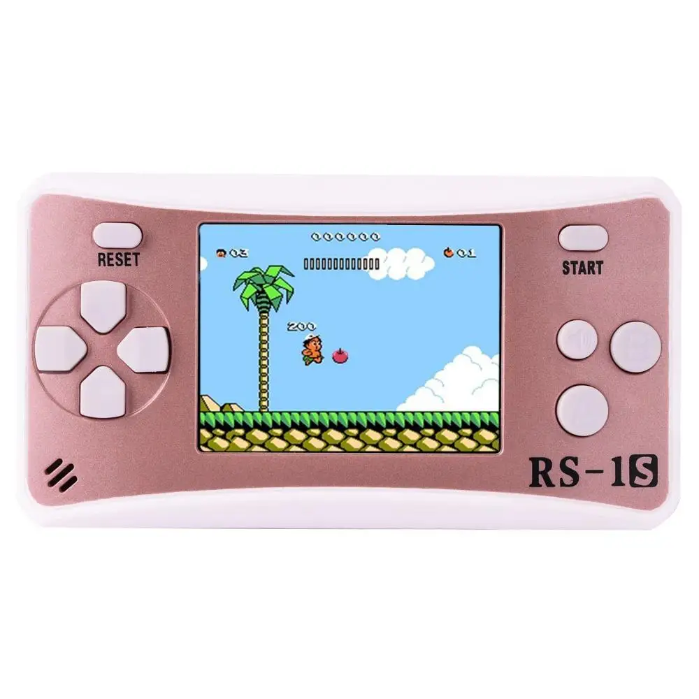 Портативная игровая консоль для детей, встроенный в 168 классические игры, ретро Аркадный Игровой плеер, портативная игровая приставка Playstation Boy, подарок на день рождения - Цвет: RoseGold White