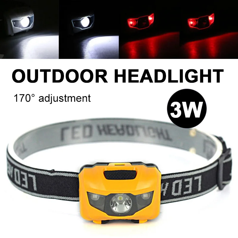 

Head Torch Lamp 4modes Camping Super Bright Headlamp Sporting Goods Red Light High Power Headlight Drop Shipping