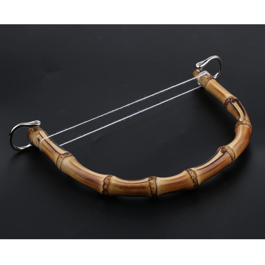 Real Bamboo DIY Wooden Purse Bag Handle Handbag Accessories Wood Frame Evening Clutch Handle Part