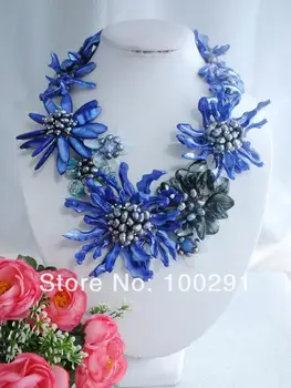 

Free shipping!!! Beautiful Wrap flower necklace No-930