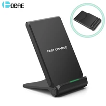 DCAE Беспроводное зарядное устройство для iPhone X 8 XS MAX XR 10 Вт Qi быстрая Беспроводная зарядка Подставка для samsung S9 S8 Plus Xiaomi mix 2s