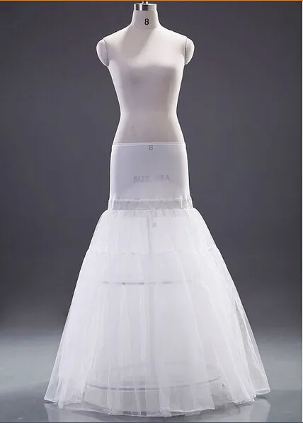 Новый бренд, Нижняя юбка для свадебного платья, платье для невесты, белое, 2 обруча, Русалка, эластичная талия, Нижняя юбка, свадебная