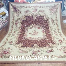 Yilong 8'x10' высококачественный Aubusson французский дизайн Новая Зеландия шерсть ручной работы ковер из обюссона(Au14-8x10