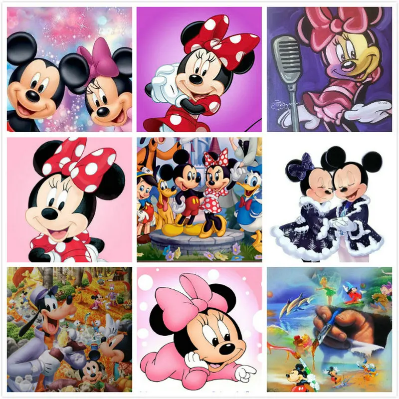 

Crafts square diy diamond embroidery Disney 5D diamond stitch crystal decorative diy Minnie diamond painting stitch Mickey kit