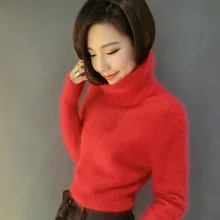 Женский свитер, норка, кашемир, водолазка, свитер, норка, кашемир, Свободное пальто, утолщенное, 023