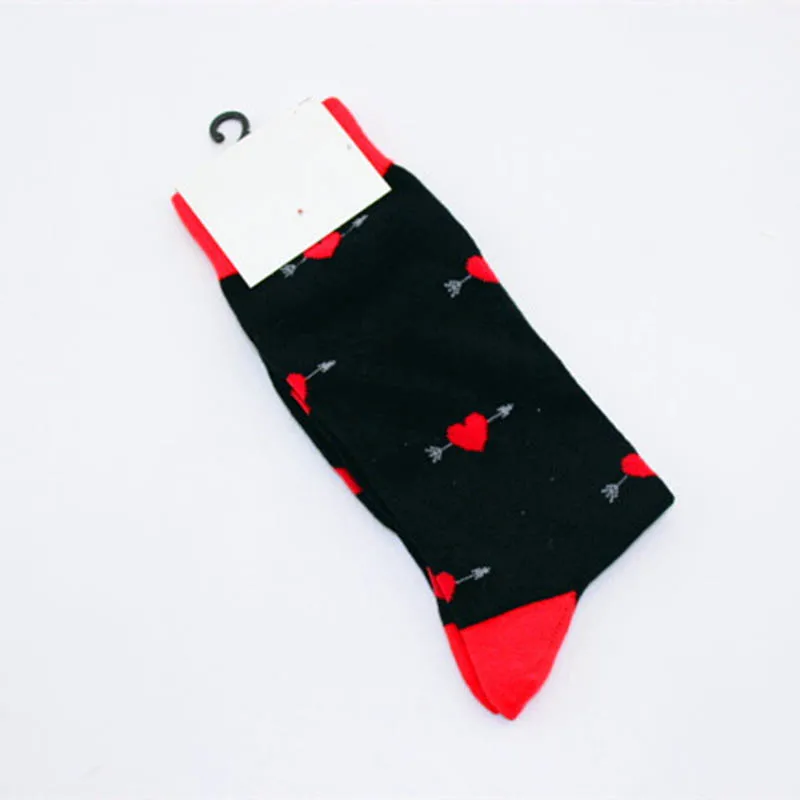 Веселые Носки с рисунком кактуса/пингвина/вишни/национального флага, Креативные Свадебные Носки с рисунком, мужские деловые носки Harajuku