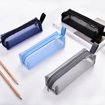 

Deli Gauze Pencil Bag Simple Fashion Pencil Case Kawaii Boys Girls Stationery Box Student Creative Pencil Bag Student Stationery