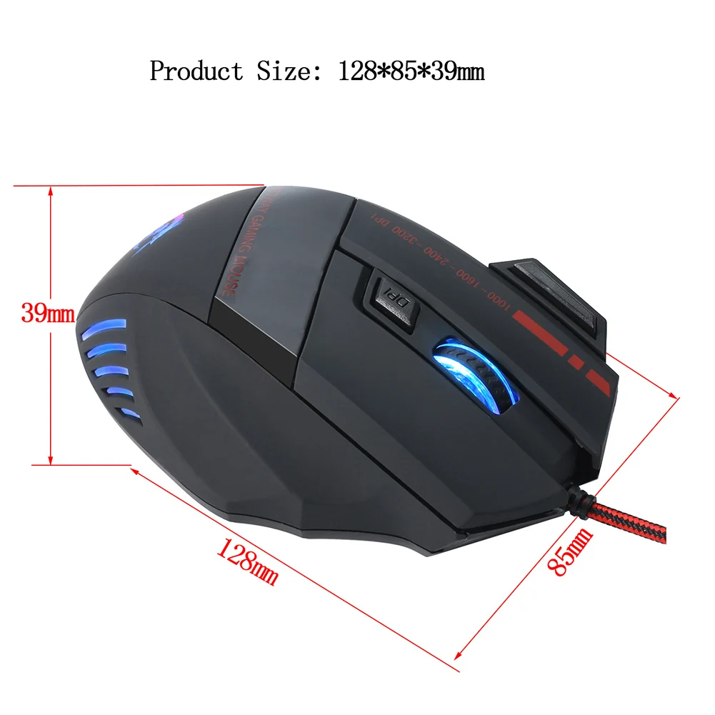 Новое поступление стильный красочный оптический USB Проводная игровая мышь Клавиатура Набор для ноутбука компьютер