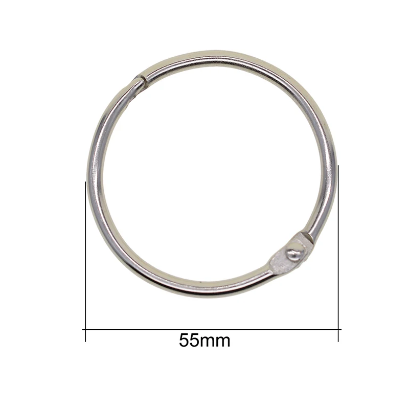

10Pcs/set Decorative Hooks 20-70mm Silver Durable Clear Scraps Chrome Book Rings Set