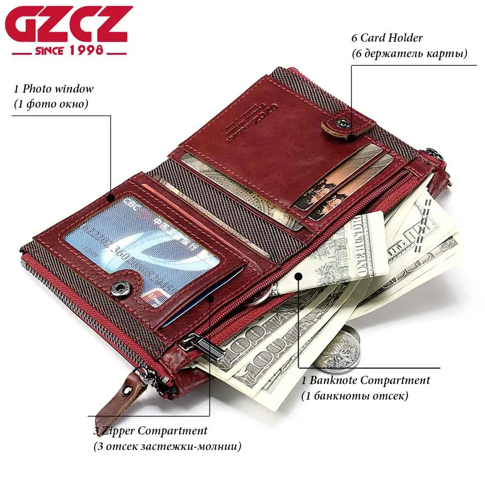 GZCZ 2018 модный красный кошелек женский роскошный брендовый Кошелек для монет из